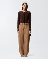 Cardigan girocollo con strass -  | Pinko