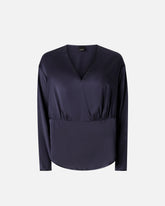 Blusa a maniche lunghe in satin stretch -  | Pinko