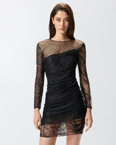 Patchwork-effect lace dress -  | Pinko