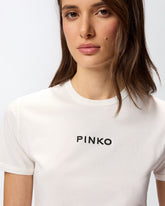 Camiseta de manga corta con logotipo bordado -  | Pinko
