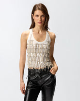 Top con strass e catene gioiello -  | Pinko