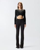 Maglia con paillettes e cristalli -  | Pinko