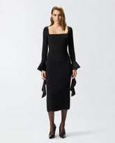 Fitted dress with flounces -  | Pinko