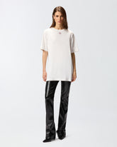 T-shirt lunga oversize con stampa e ricamo -  | Pinko