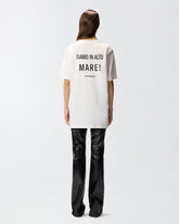 T-shirt lunga oversize con stampa e ricamo -  | Pinko