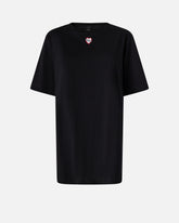 Camiseta larga holgada con estampado y bordado -  | Pinko