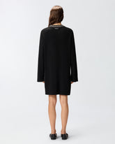 Abito in maglia con collo strass -  | Pinko