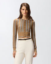 Multi-coloured striped cardigan -  | Pinko