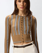 Multi-coloured striped cardigan -  | Pinko