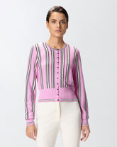 Multi-coloured striped cardigan -  | Pinko