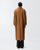 Long double-breasted wool-blend cloth coat -  | Pinko