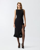 Fitted dress with flounces -  | Pinko