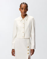 Giacca corta in tessuto tecnico punto stoffa -  | Pinko