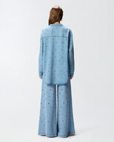 Denim blouse with eyelets -  | Pinko