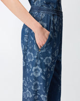 Pantaloni in denim floreale -  | Pinko