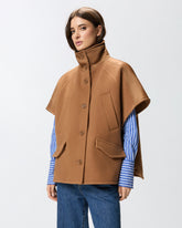 Cappa in panno con collo alto -  | Pinko