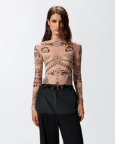 Maglia in tulle stampato -  | Pinko