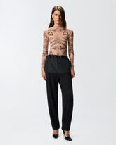 Maglia in tulle stampato -  | Pinko