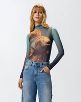 Printed tulle sweater -  | Pinko