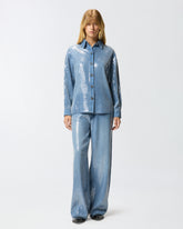 Overshirt in denim full paillettes -  | Pinko