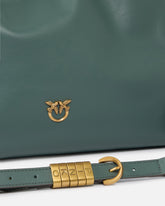 Large shoulder clutch in leather with Love Birds logo -  | Pinko