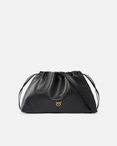 Borsa Clutch a spalla grande in pelle con logo Love Birds -  | Pinko