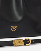 Borsa Clutch a spalla grande in pelle con logo Love Birds -  | Pinko