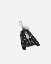 Charm portachiavi felpa con borchie e zip -  | Pinko