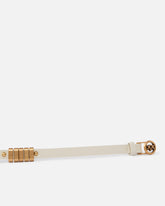 Cintura sottile in pelle con anellini logati 1,2 cm -  | Pinko