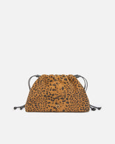 Clutch a spalla piccola in suede con stampa leopardata -  | Pinko