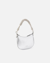 Borsa a mano baby Half Moon in pelle laminata con strass -  | Pinko