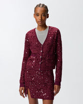 Cardigan con paillettes e scollo a V -  | Pinko