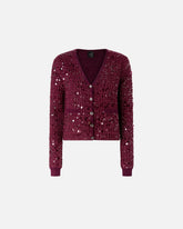 Cardigan con paillettes e scollo a V -  | Pinko