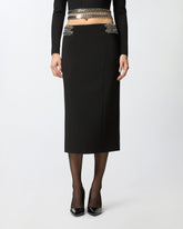 Gonna midi con decorazioni in metallo -  | Pinko