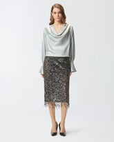 Blusa morbida in satin -  | Pinko