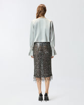 Blusa morbida in satin -  | Pinko