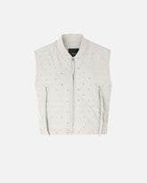 Gilet trapuntato con strass e borchie -  | Pinko