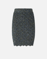 Gonna corta in maglia a trecce e costine -  | Pinko