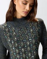 Cardigan con trecce e ricamo gioiello -  | Pinko