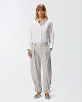 Pantaloni con strass e borchie -  | Pinko