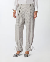 Pantaloni con strass e borchie -  | Pinko