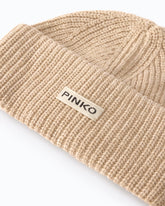Berretto con logo lettering PINKO - Marrone | Pinko