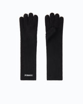 Gants longs à logo PINKO - Noir | Pinko
