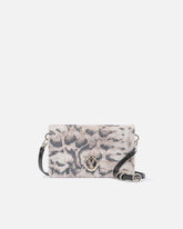 Love Bag Click Soft Horizontal Mini crossbody clutch in python-print suede -  | Pinko