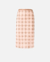 Mesh calf-length skirt with crystals -  | Pinko