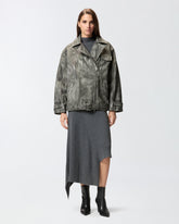 Jacke mit Trompe-l 'œil-Print in Lederoptik -  | Pinko