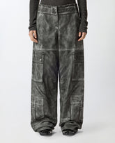 Pantaloni wide leg con stampa effetto pelle -  | Pinko