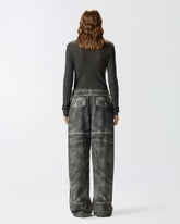 Pantaloni wide leg con stampa effetto pelle -  | Pinko