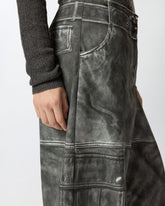 Pantaloni wide leg con stampa effetto pelle -  | Pinko