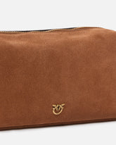 Horizontal Bag medium shoulder bag in suede -  | Pinko